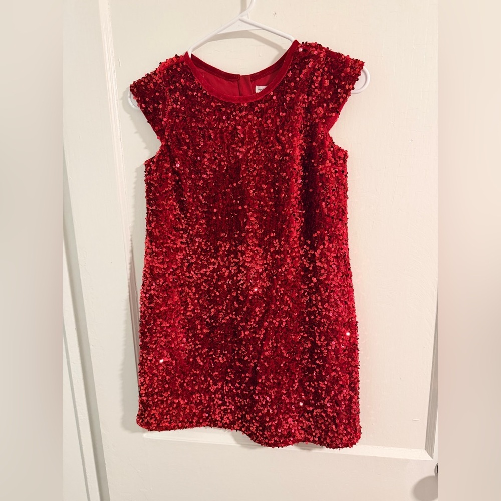 cupcakes & cashmere Red Sequin Kids Formal Dress